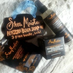 Shea Moisture: 3-pc African Black Soap Skincare Set- Moisturizer, Toner, & Mask